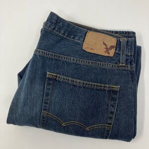 American Eagle Classic Bootcut Jeans Men 36x32 (Fit 36x30) Dark Wash Relaxed Fit